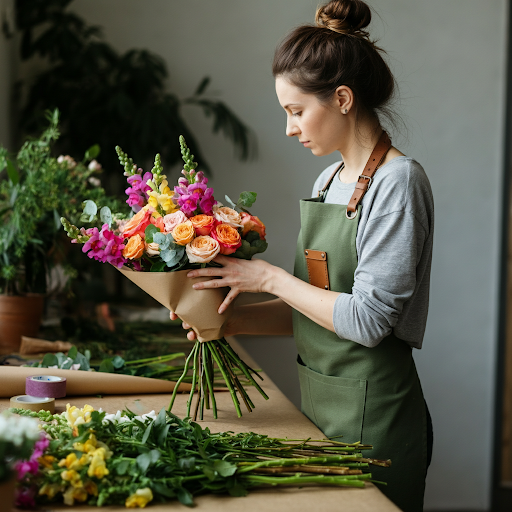 Hand-Tied Floral Bouquet